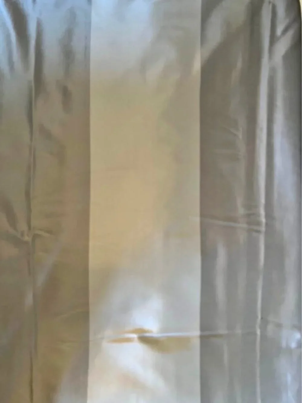 Restoration Hardware 100W x 90L Grey/Silver Stripes Lined 100% Silk Drapes.